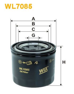 WIX FILTERS Eļļas filtrs WL7085
